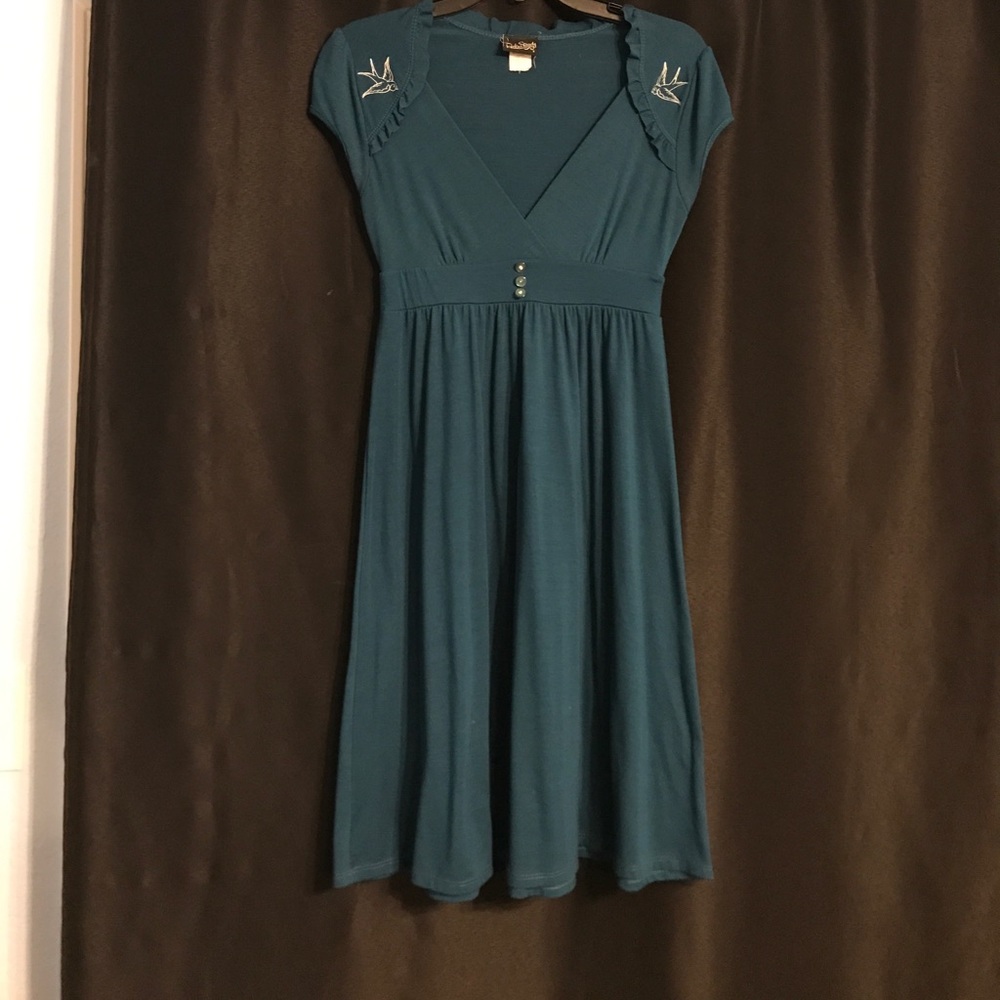 Rockabilly style Teal dress