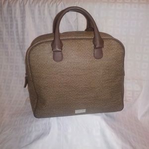 Armani Collezioni Tan Coated Canvas Tote