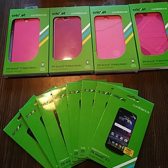 4 Pink ZTE Grand X Max/Max+ Cases/8 Screen Prot. - Picture 1 of 6
