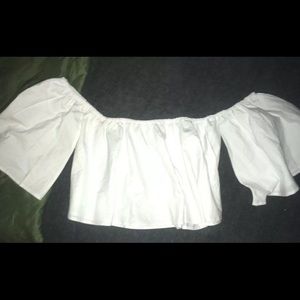 Off the shoulder crop top