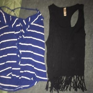 Black fringe tank top