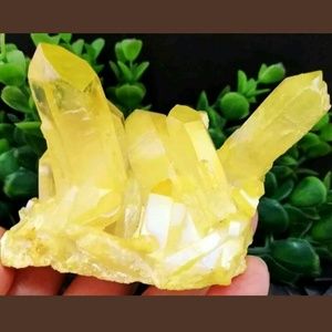 Canary Yellow Chakra Aura Quartz crystal
