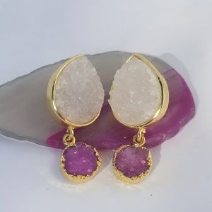 Druzy Teardrop Earrings