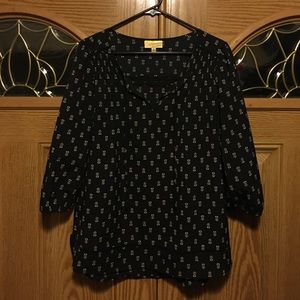Princess Vera Wang 3/4 elastic sleeve blouse shirt