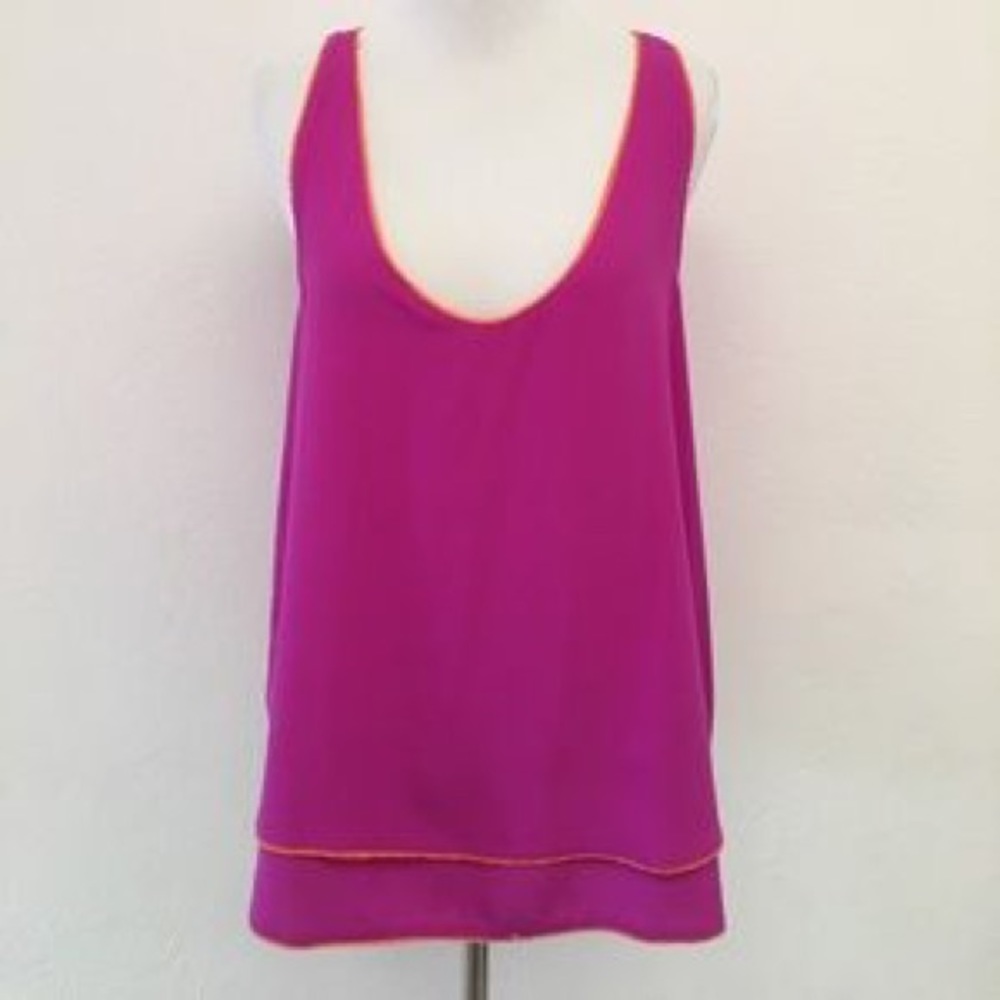 rachel roy fuschia and orange tank top