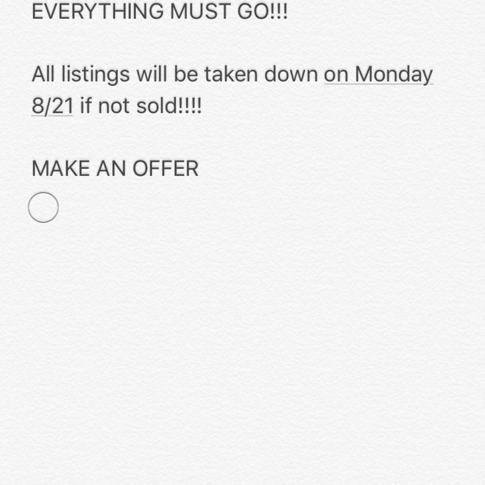 Moving sale- everything must go