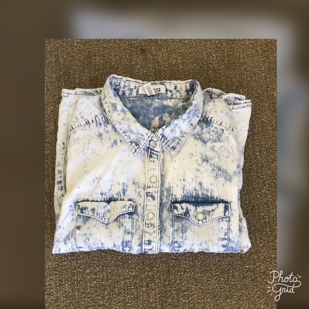 Jean button up shirt