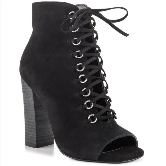 Steve Madden Shoes - Black Lace Up Booties 7 Steve Madden