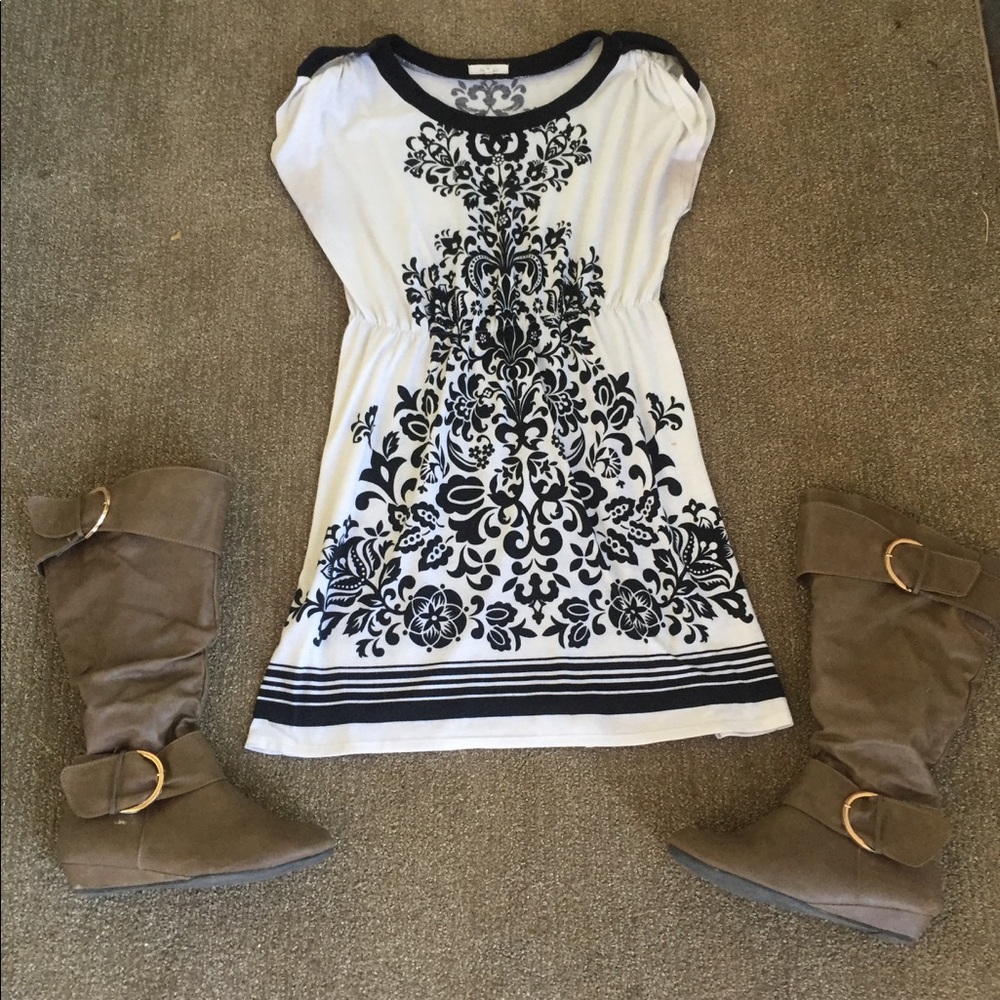 Black and white dress