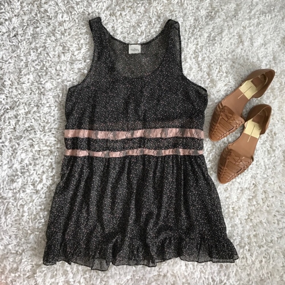 Black floral casual sundress
