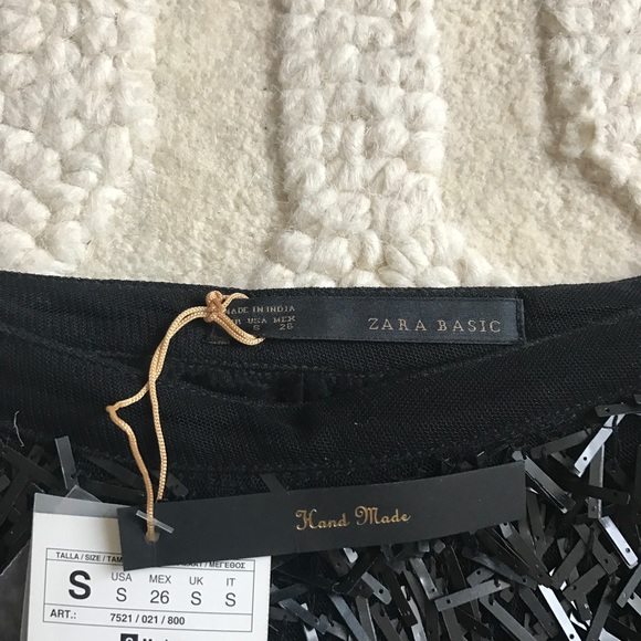 zara ombre sequin mini skirt  size S - Picture 2 of 2