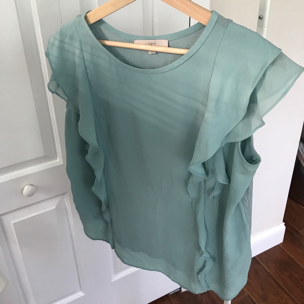 Sea foam green blouse
