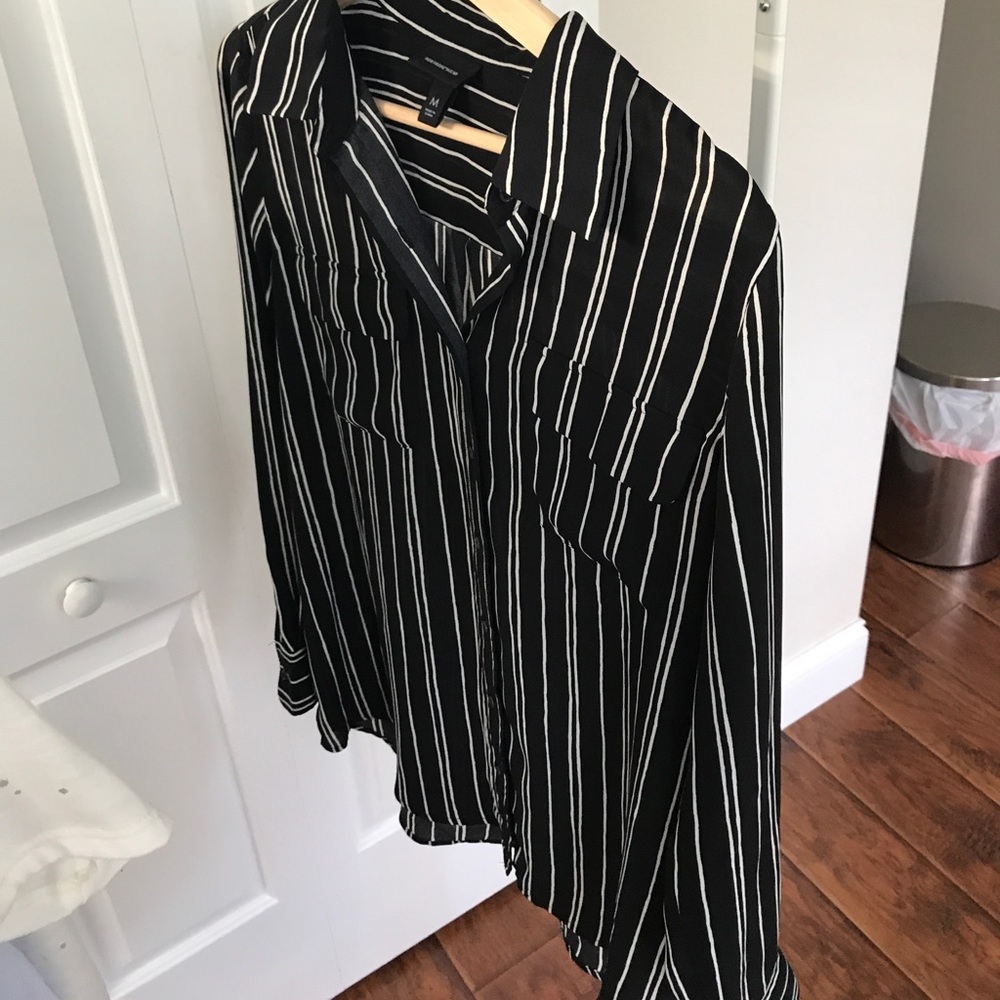 Black and white striped tunic