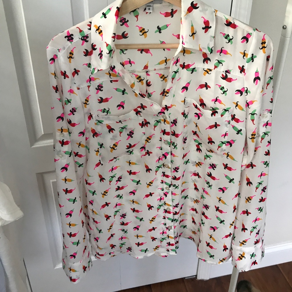 Long sleeve button down top