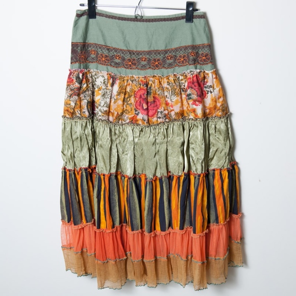 Alberto Makali Dresses & Skirts - Alberto Makali Boho Skirt Multicolor Floral 8