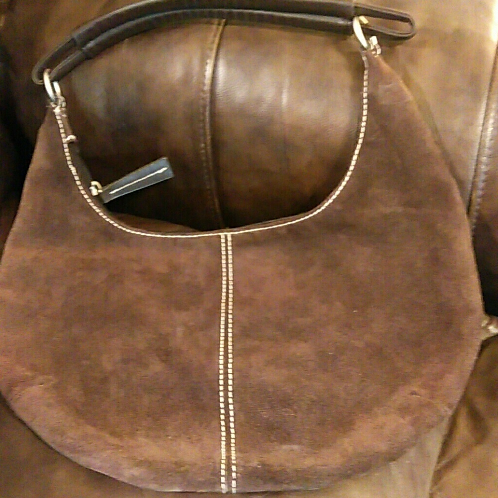 Brown suede purse