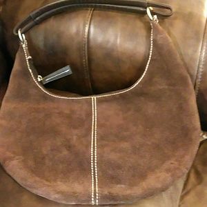 Brown suede purse