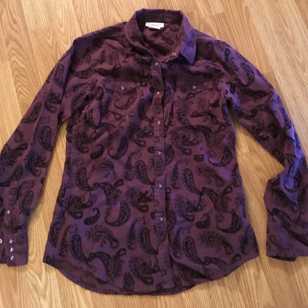 Ariat paisley button down size M