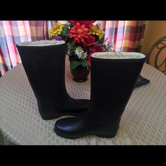 SOLD NOT FOR SALE Tretorn Matte Black Rain Boot - Picture 1 of 6