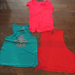 Lot of 3 workout tops
