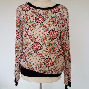 Printed Woven Sweatshirt