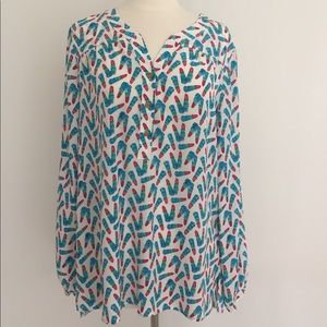 Lilly Pulitzer Elsa top lipstick print. Very RARE!