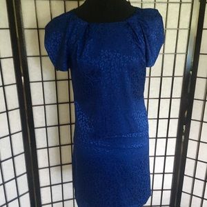 Blue leopard dress