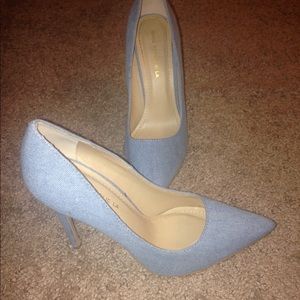 Shoe Republic LA Denim Heels Size 8