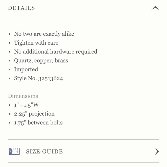 Anthropologie crowned quartz knobs - Picture 3 of 5