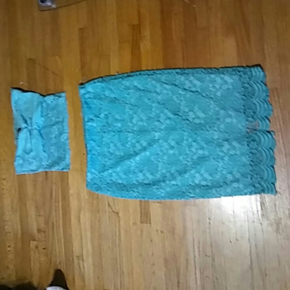 Lace tube top and skirt set