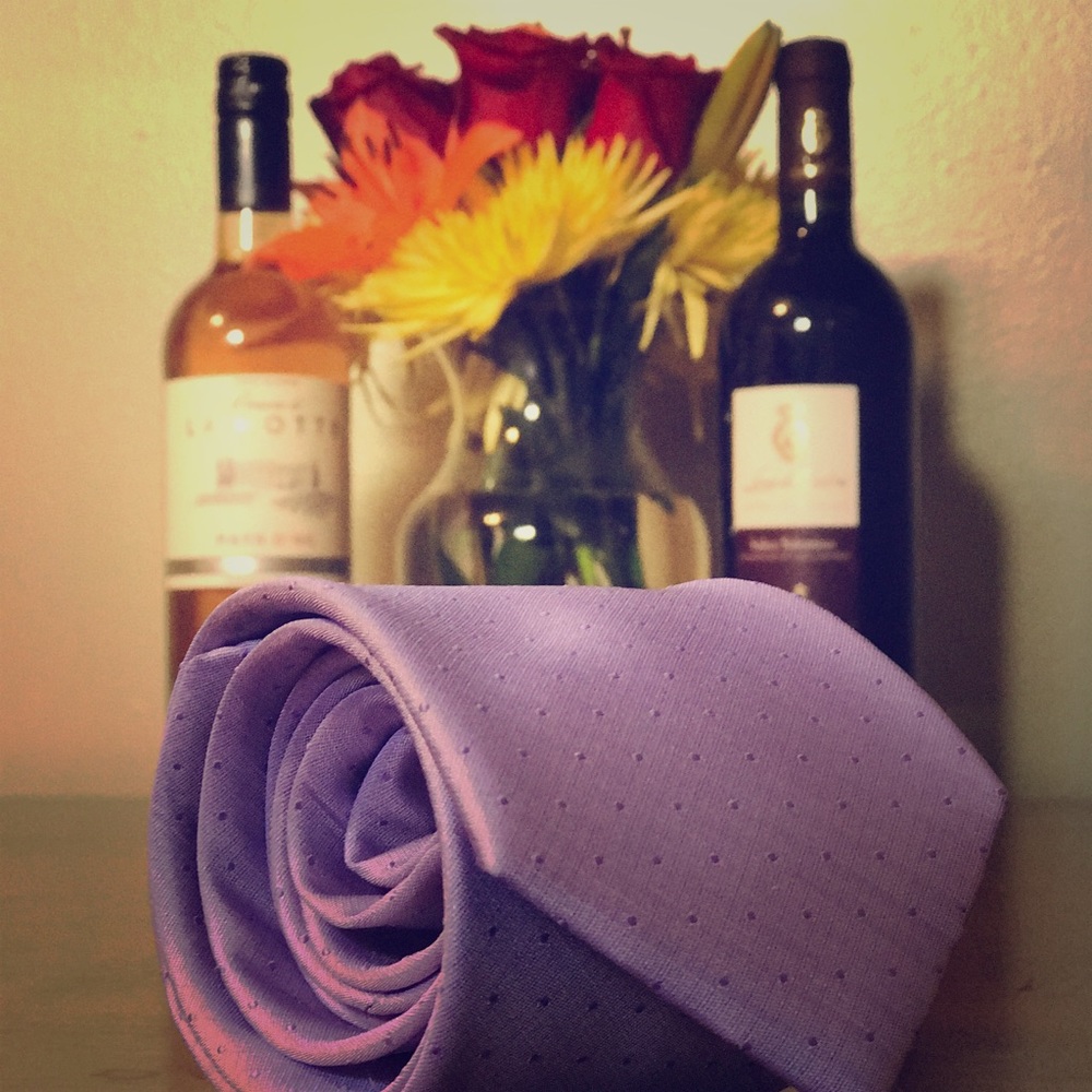 Lavender men's Calvin Klein neck tie