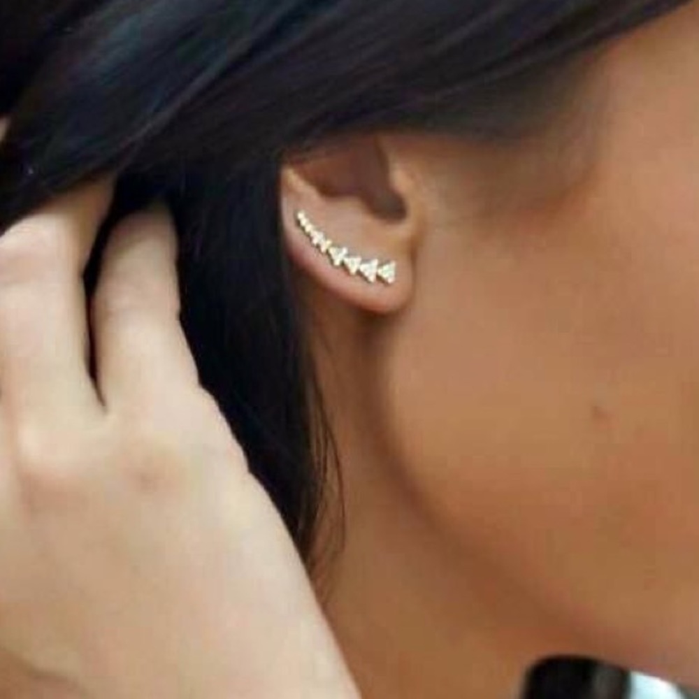 Stella & Dot Pave Triangle Path Ear Climber