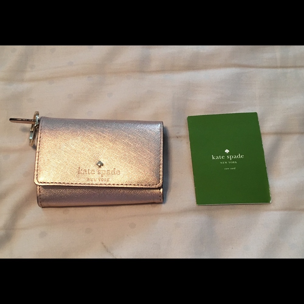 Kate Spade rose gold mini wallet!