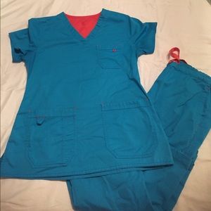 Blue scrub set/ will sell single