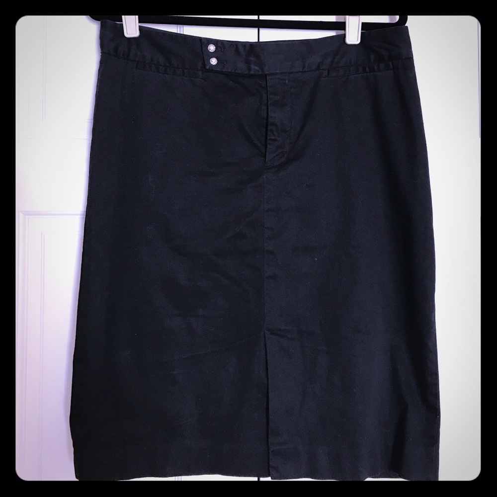 Super cute tuxedo-styled black skirt