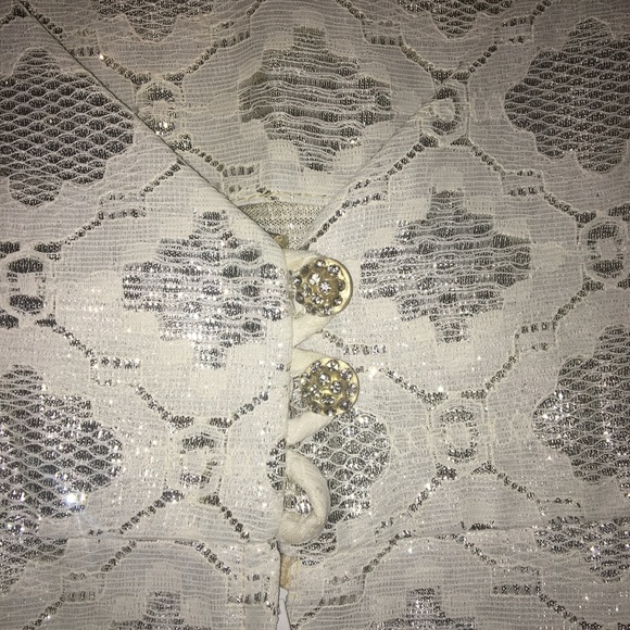 R&K Orginals Silver and white Sheath Dress*HP* - Picture 5 of 8