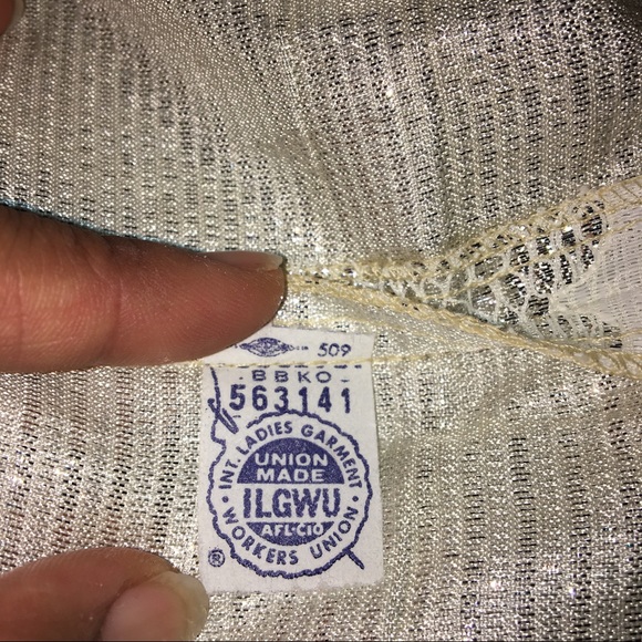 R&K Orginals Silver and white Sheath Dress*HP* - Picture 8 of 8