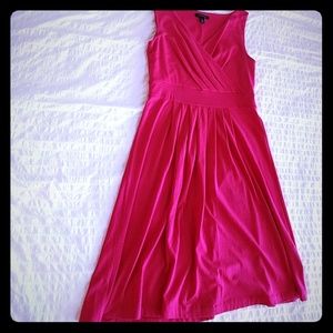 Land's End Pink Faux Wrap Dress, size Small