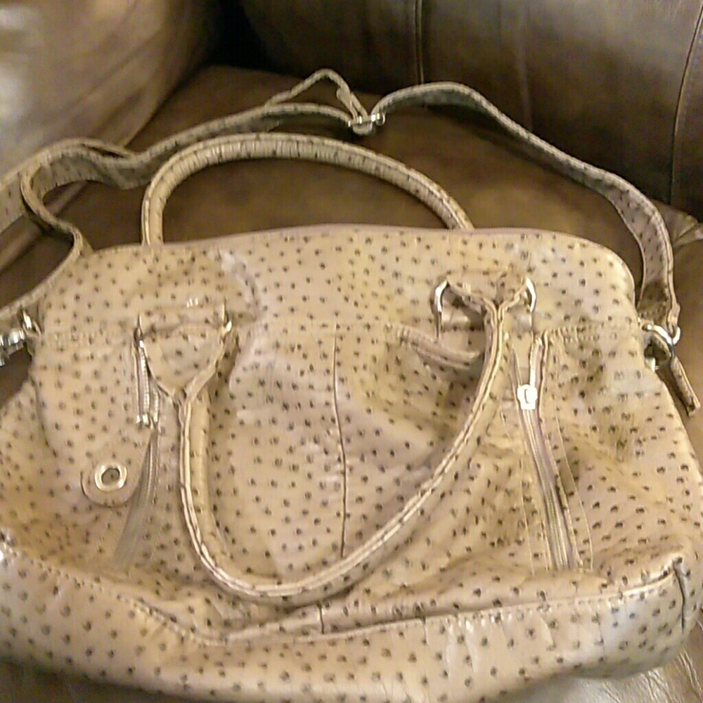 Faux Ostrich Purse