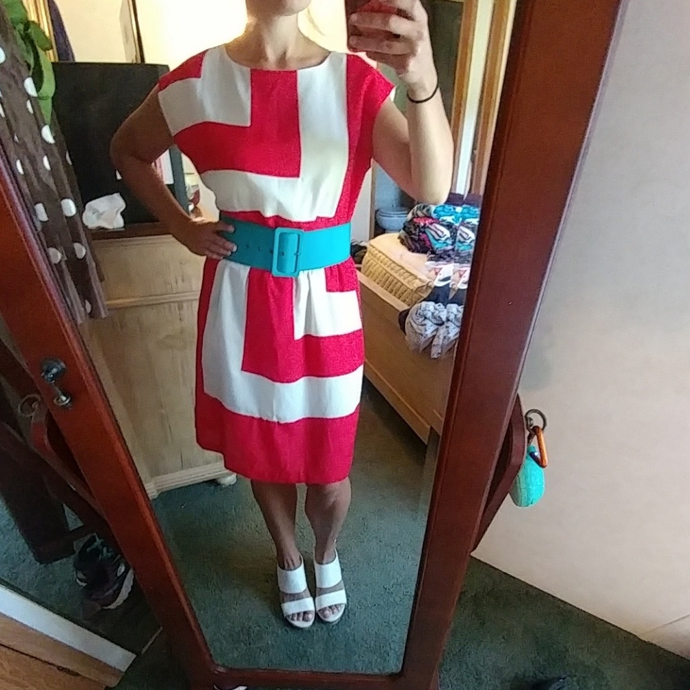 So fun! Color block dress