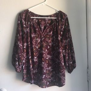 Floral peasant top