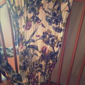 J Jill floral print infinity scarf