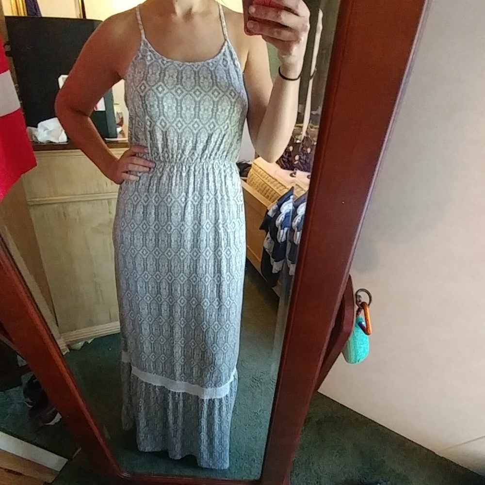 Gray maxi dress