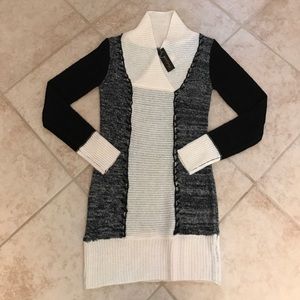 Black and White Sweater Dress