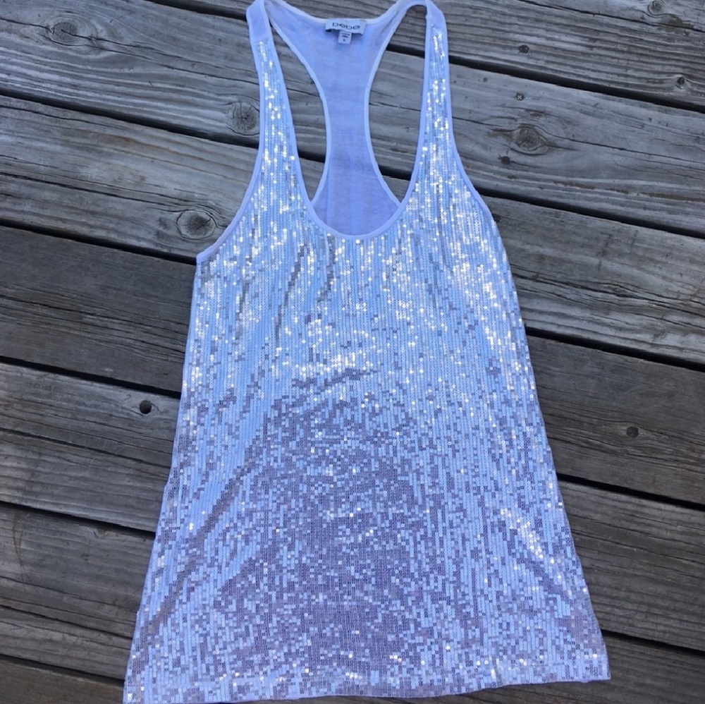 Bebe sparkling sequins top! PRICE DROP!
