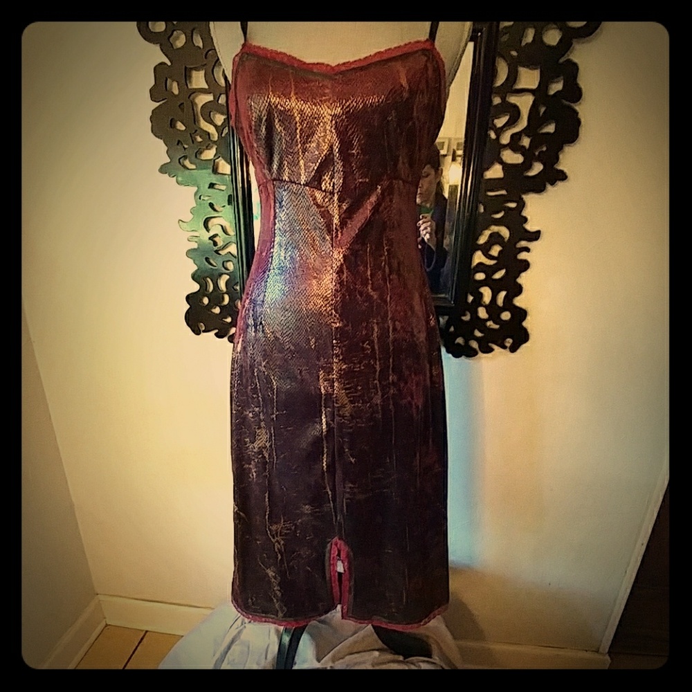 Betsey Johnson sz M. Rare Wet Look