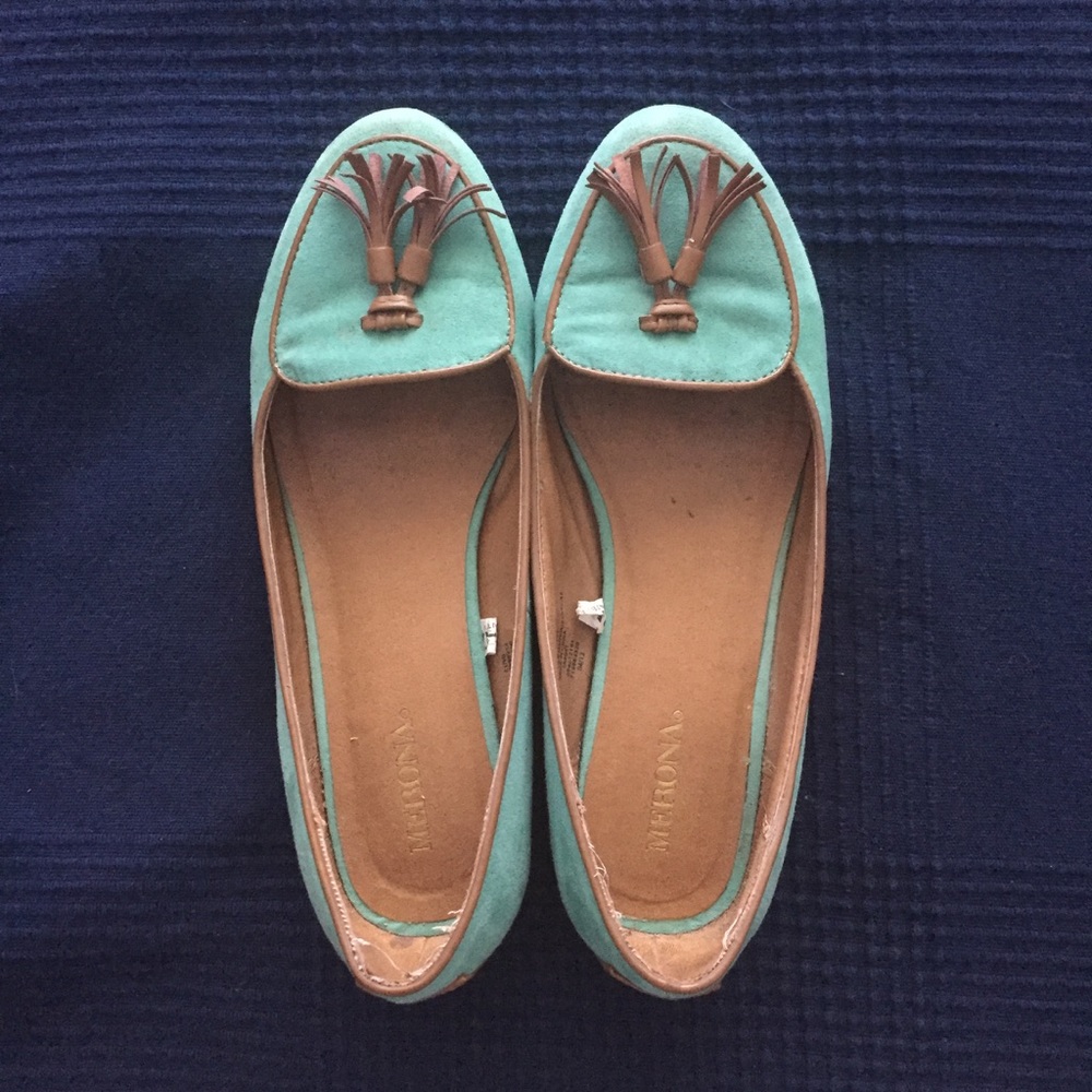Teal Tassel Loafers