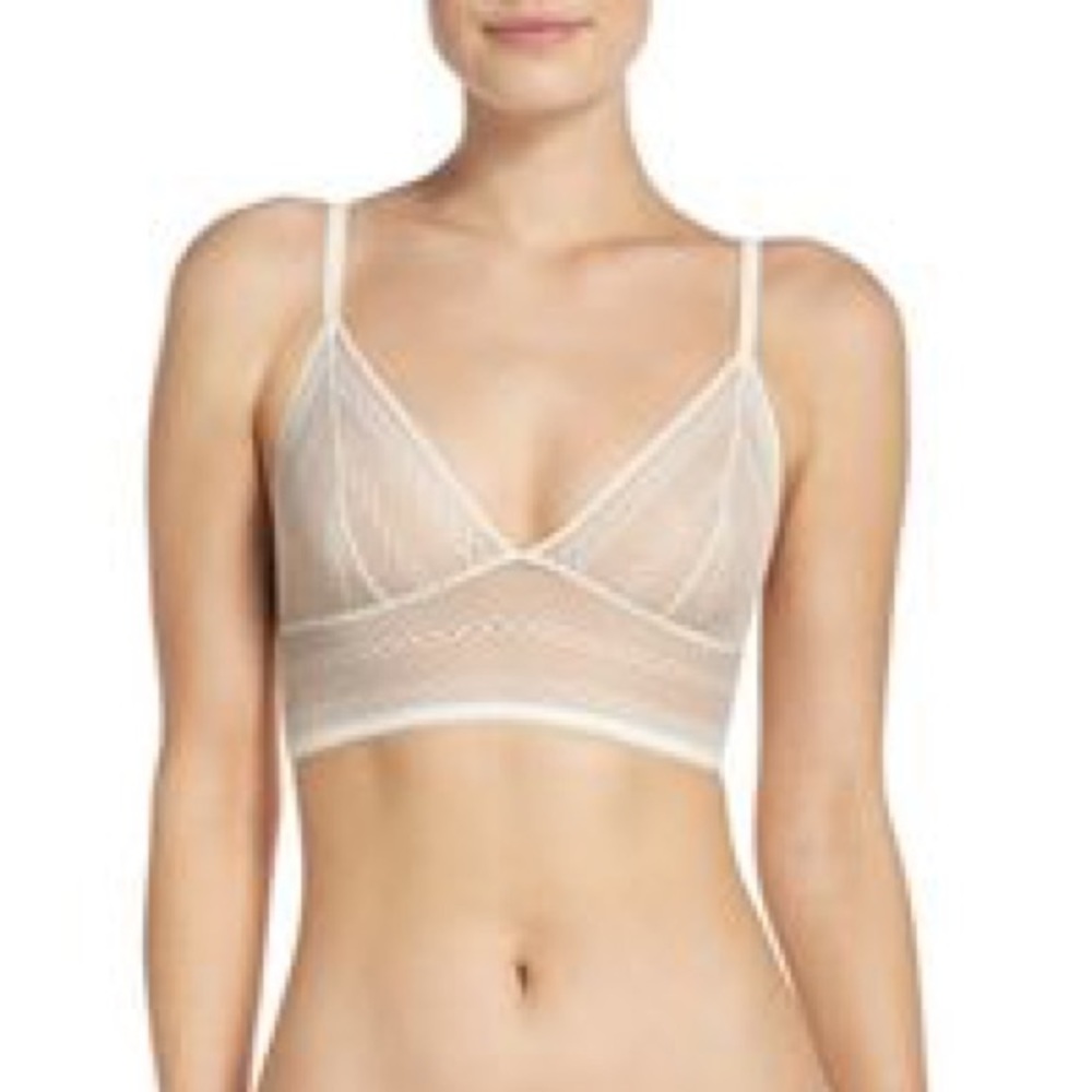 NEW Calvin Klein lace Bralette in cream ivory S