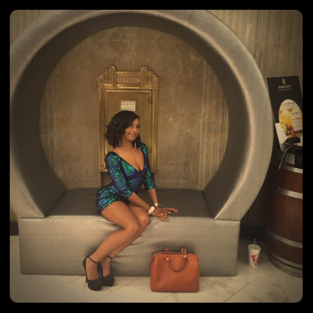 Greens and blue sequin dress. Size XS. Worn once.