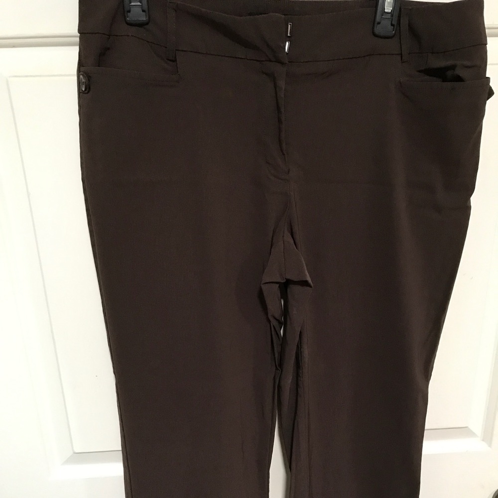 Brown Lane Bryant bootcut slacks